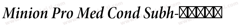 Minion Pro Med Cond Subh字体转换